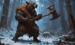 the image of an angry troll is in the woods