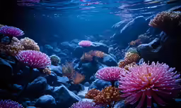 an image of pink corals under water
