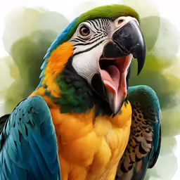a colorful bird sitting on top of a branch