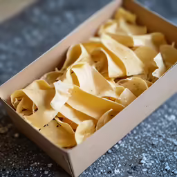 there is no pasta in this box on the table