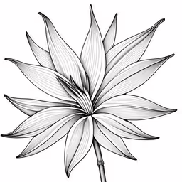 black and white drawing of a flower,this is a drawing of a flower