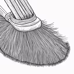 the brush that has been used to clean it