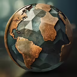 a small decorative globe on top of a table