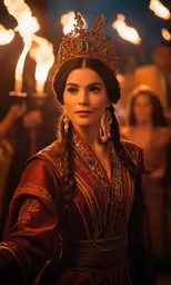a woman wearing a crown and braids at an event
