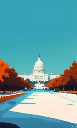the washington d c state capitol building in winter
