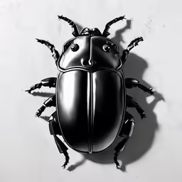 a black and white photo of a large bug