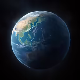 the earth is glowing and the light has been turned off