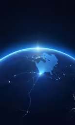 a view from the space at night