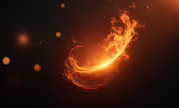 a red fire flying over a black surface