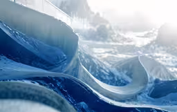 a close up image of water pipes coming down some snow