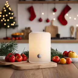 the kitchen has an apple on the board