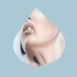 a woman with her face covered by a paper plate