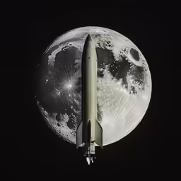 an old airplane is flying over a full moon