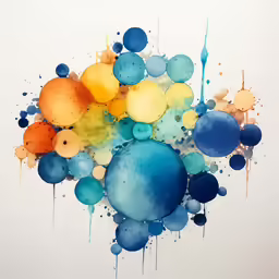 a picture of some kind of blue, orange and yellow thing