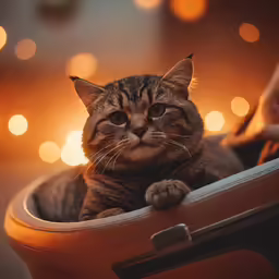 a cat laying on top of a piece of luggage