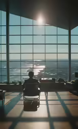 the view from a highrise looking out to sea