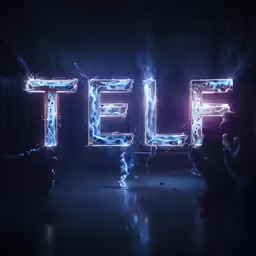 two people are taking pictures of the letters spelling telep