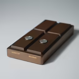 an image of a small item made out of chocolate