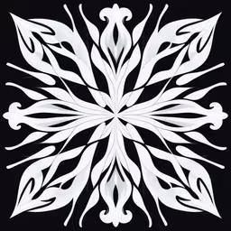 an abstract paper cut design, which looks like a flower