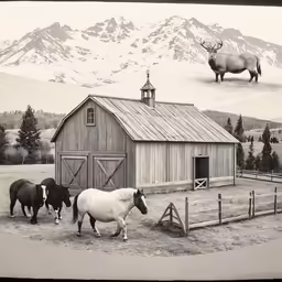 a number of animals standing near one another