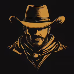a man in a cowboy hat looking at something