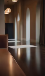 a view of a large hallway in a building