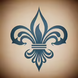 a logo of a fleur des nez design on beige background