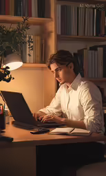 a man working on a laptop computer at his desk