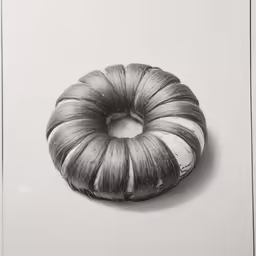 a drawing of a bundt sitting on top of a white sheet