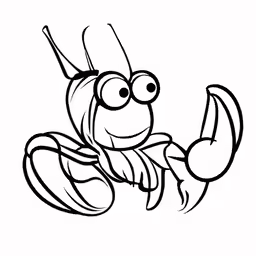 a cartoon drawing of a bug with a big nose and large antennae