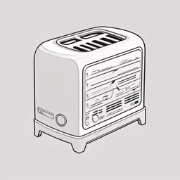 an outline illustration of a toaster
