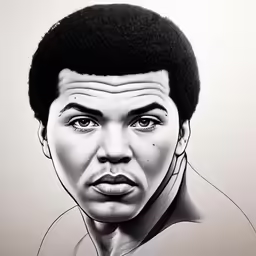 a drawing of a person with a face