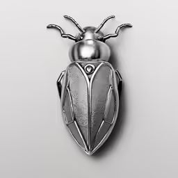 a bug in chrome, with two antennae