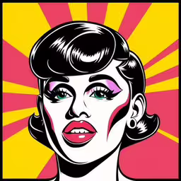 a vintage style advertisement featuring a woman
