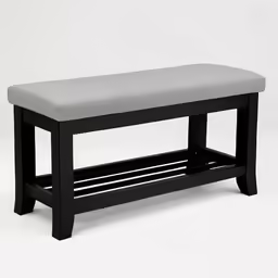 a bench with no seat and two wheels