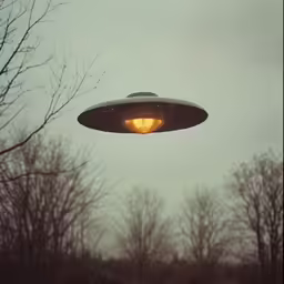 an image of a bright light on the side of a building