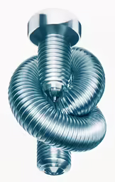 a big shiny metal object with some metal parts