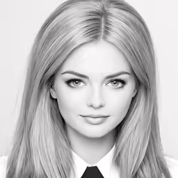 an attractive woman in a tie posing for a portrait