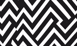 a zigzag pattern on a black and white surface