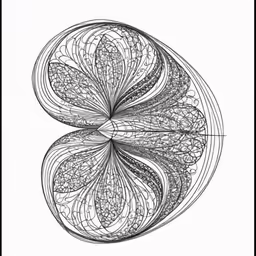 an intricate drawing in black and white, depicting a circular object with a spiral effect