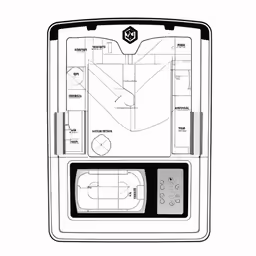 floor plan for the inside of a van