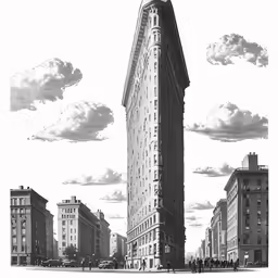 a large tall building with a very tall corner