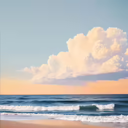 a picture of a very pretty blue sky over a beach