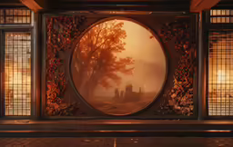 there is a painting on the wall of a building