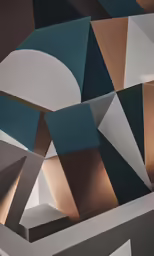 an image of an artistic design made up of overlapping shapes