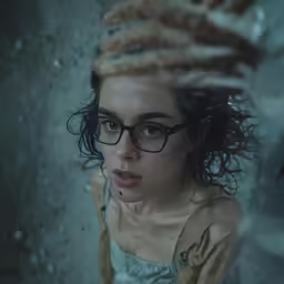 woman with glasses in an artistic photo