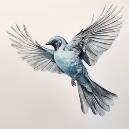 a bird that is flying through the sky,this is a bird with its wings spread