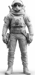 a male with a helmet and glasses on standing next to an object