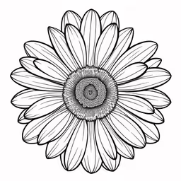 a drawing of a sunflower,a drawing of a large flower