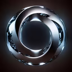a circle consisting of different shapes, and lit up in the dark